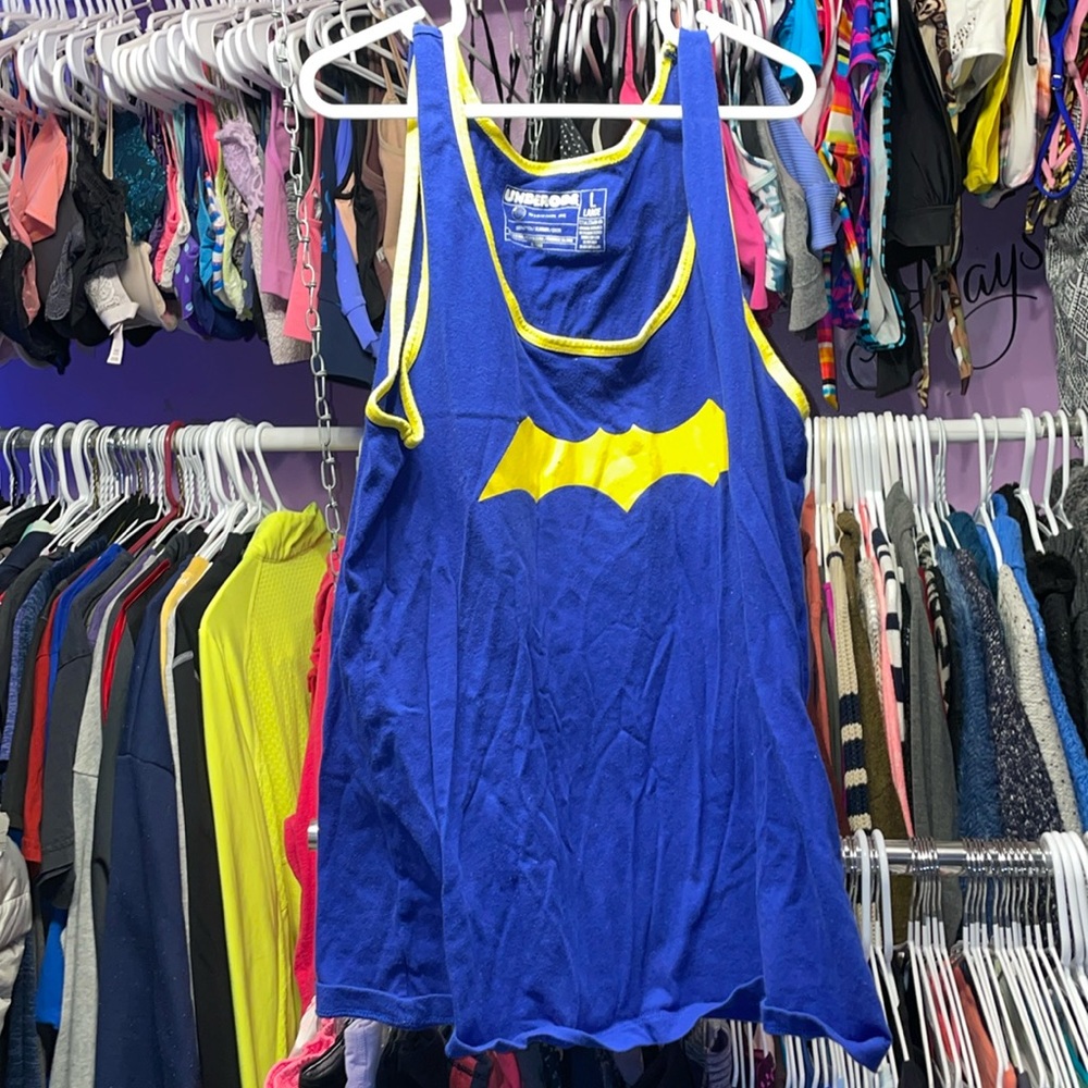 Underoos tank Batwomen shirt blue and yellow size Large